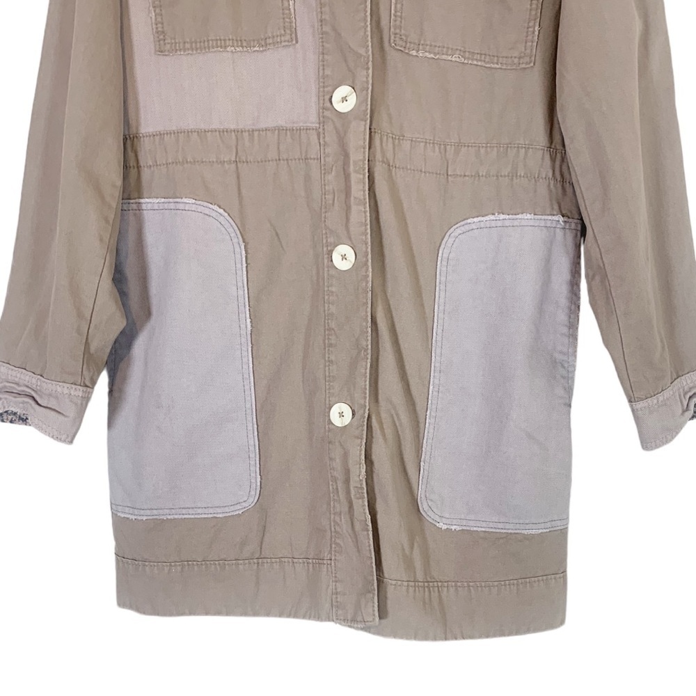 Free People We the Free Apollo Distressed Utility Jacket Size Small - Picture 6 of 10